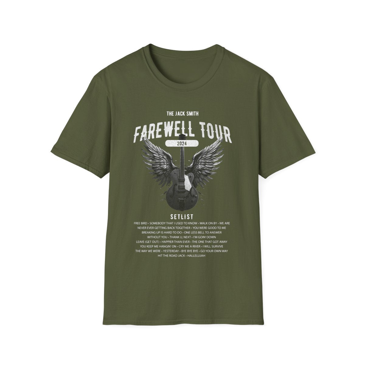 Personalized Retirement Farewell Tour T-shirt mock up - green