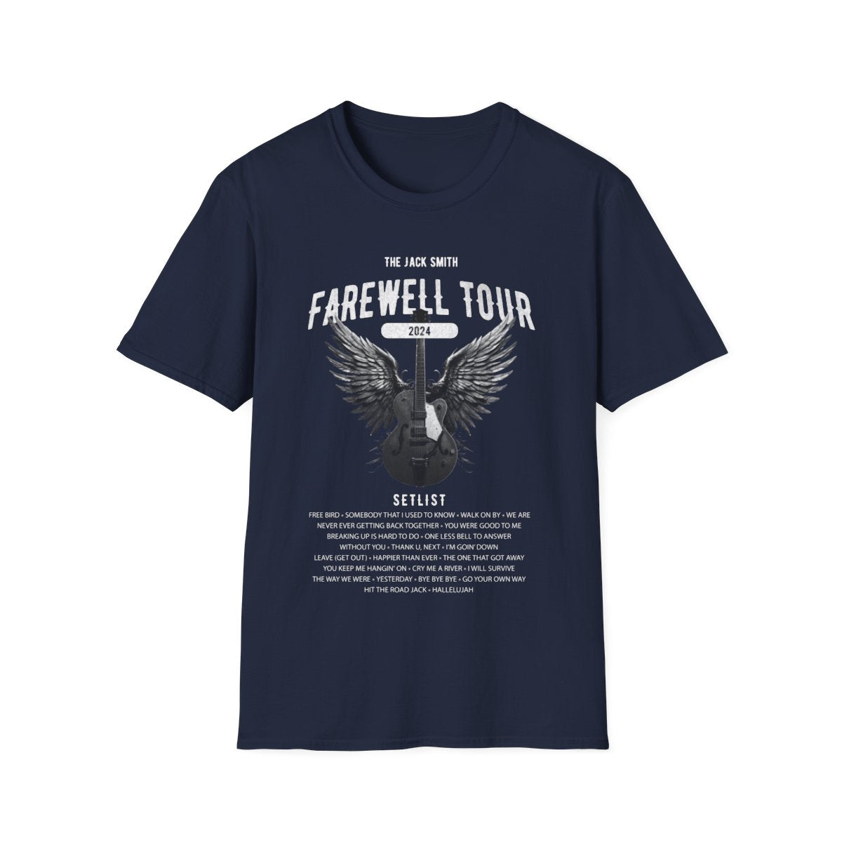 Personalized Retirement Farewell Tour T-shirt mock up - navy