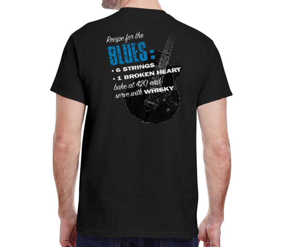 Juke Joint in Acton Recipe for the Blues T-shirt - 2-sided