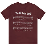 80th Birthday Gift T-shirt, Birthday Song EIGHT OH! 2-sided, Unisex Bella+Canvas 3001 T-shirt, Dark Colors, Funny Shirt for Surprise Parties