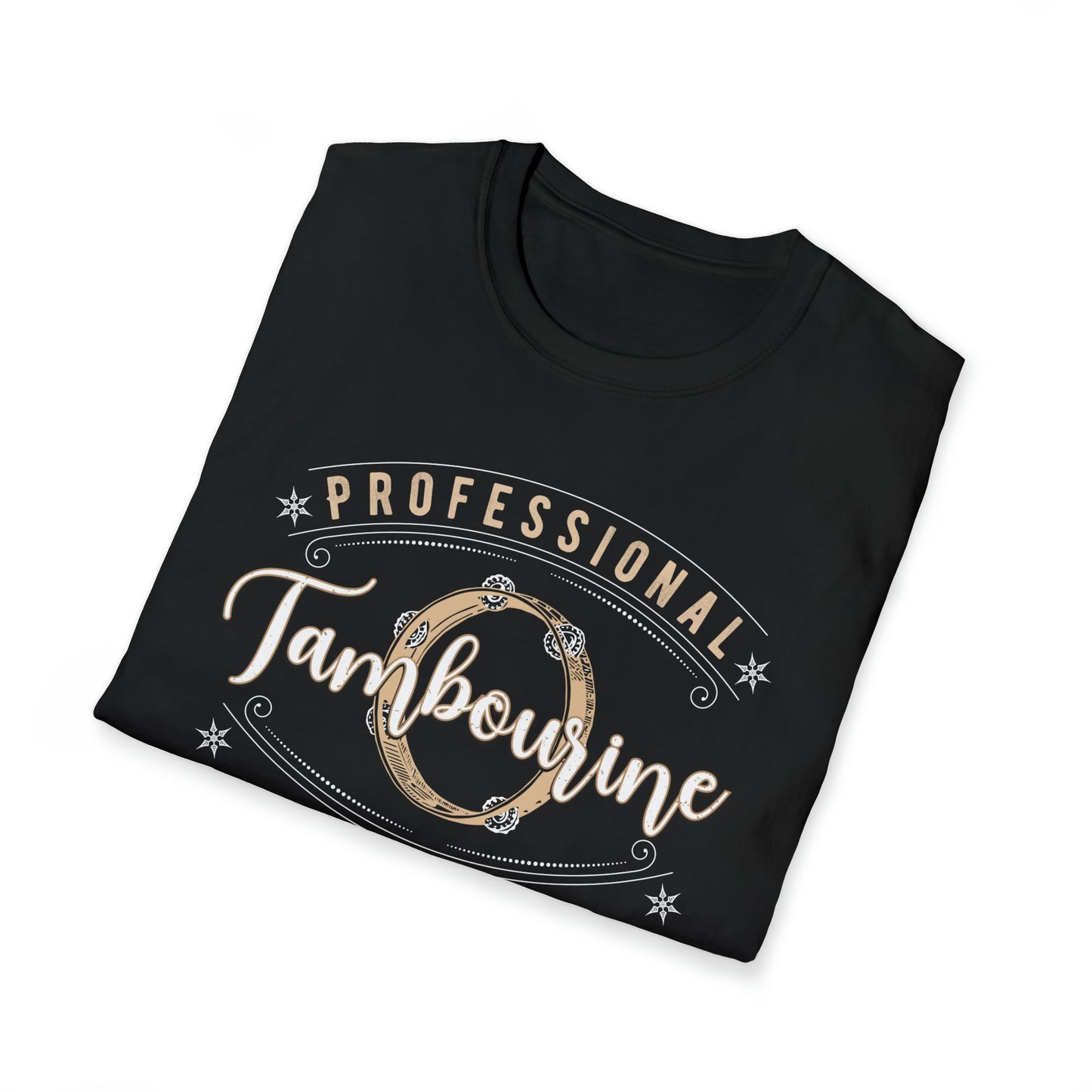 Professional Tambourine Player, Softstyle Gildan T-Shirt, Unisex, Dark Colors, Music Fan Gift, Musician Gift, Funny Gift for Percussionist