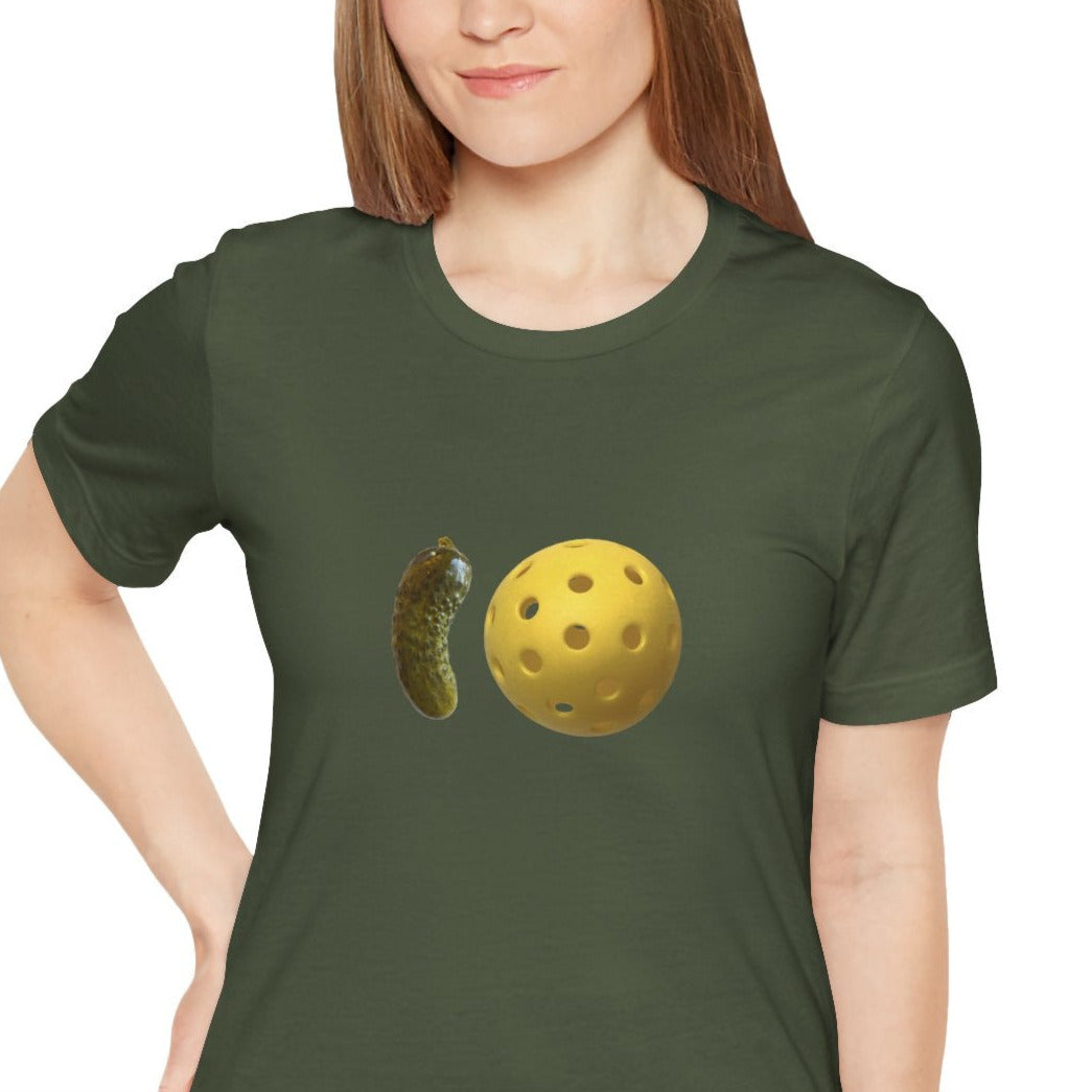 Pickleball T-shirt, PICKLE and BALL, Pickleball Player Gift, Funny Gift for Sports Fans, Bella+Canvas 3001 Tee