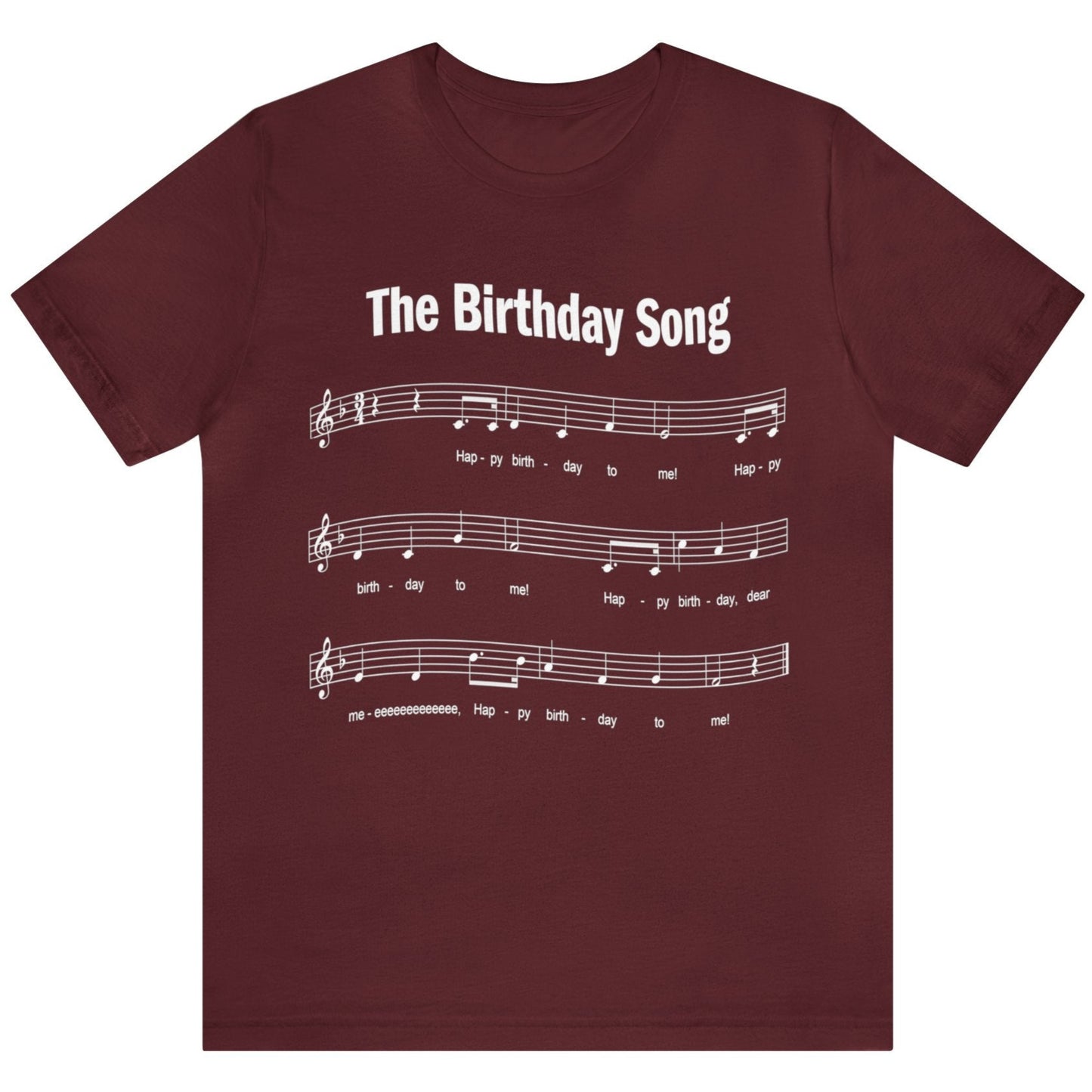70th Birthday Gift T-shirt, Birthday Song SEVEN OH! 2-sided, Unisex Bella+Canvas 3001 T-shirt, Dark Colors, Funny Shirt for Surprise Parties
