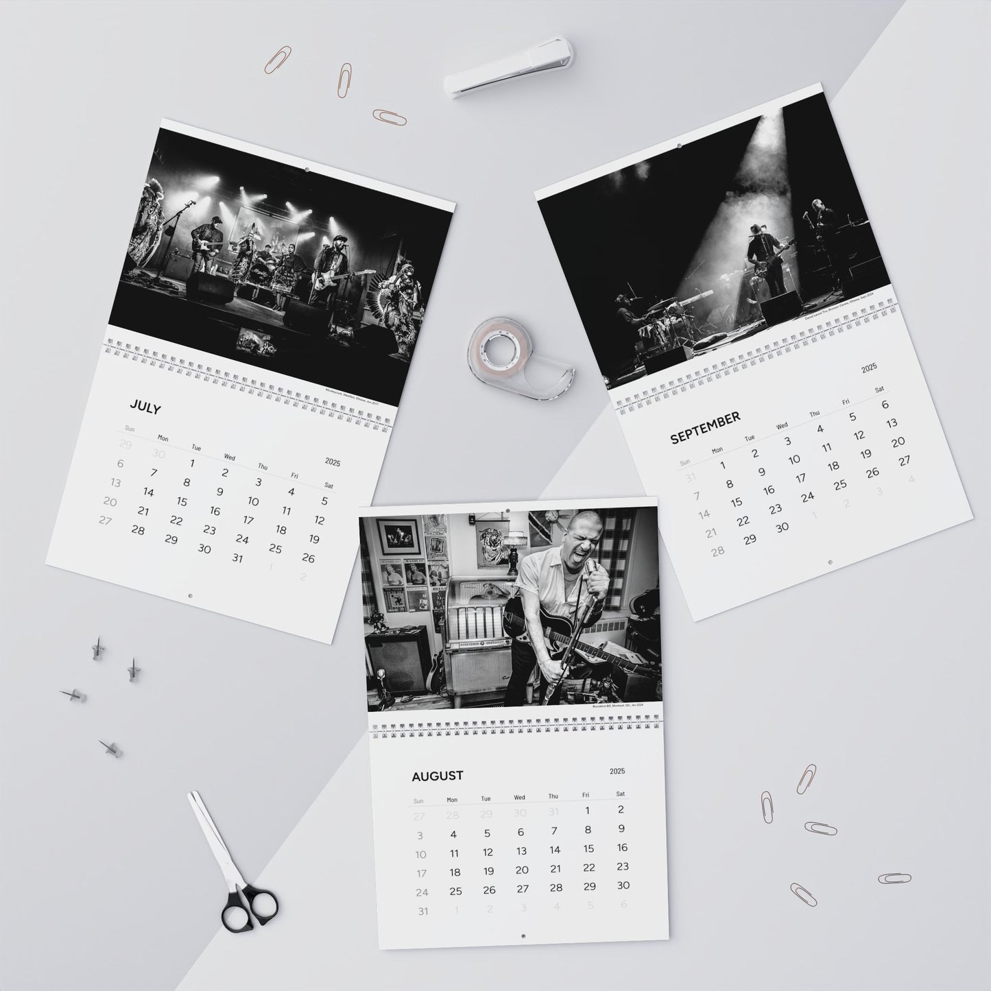 Live Music Wall Calendar – A Date With Live Music (2025) Blues And Roots, Photos by Scott Doubt