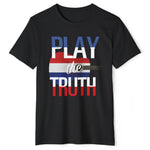 PLAY the TRUTH  Recycled Organic Bella+Canvas 3001 Guitar Country and Blues Music-themed unisex Tee