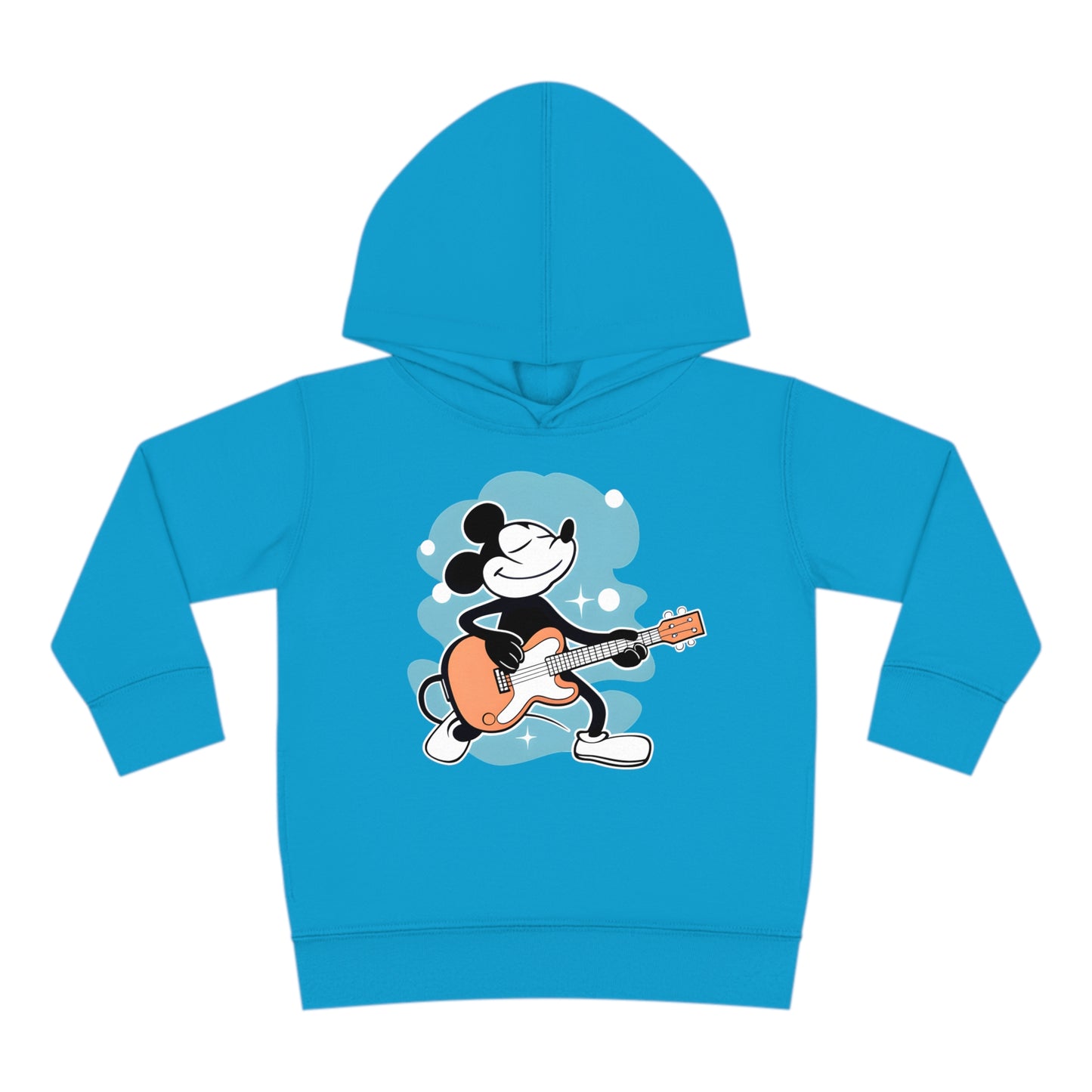 Mouse Rocks Toddler Fleece Hoodie, Mickey Plays Guitar, Kids Pullover Hooded Sweatshirt