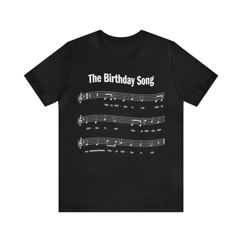 60th Birthday Gift T-shirt, Birthday Song SIX OH!, 2-sided, Unisex Bella+Canvas 3001 T-shirt, Dark Colors, Funny Shirt for Surprise Parties
