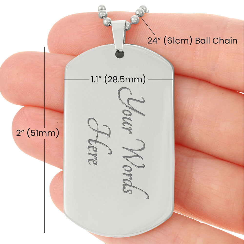 Personalized Guitar Dog Tag Necklace for Music Lovers, Unique Guitarist Gift, Custom Dog Tag Jewelry, Musician Keepsake AnywherePOD