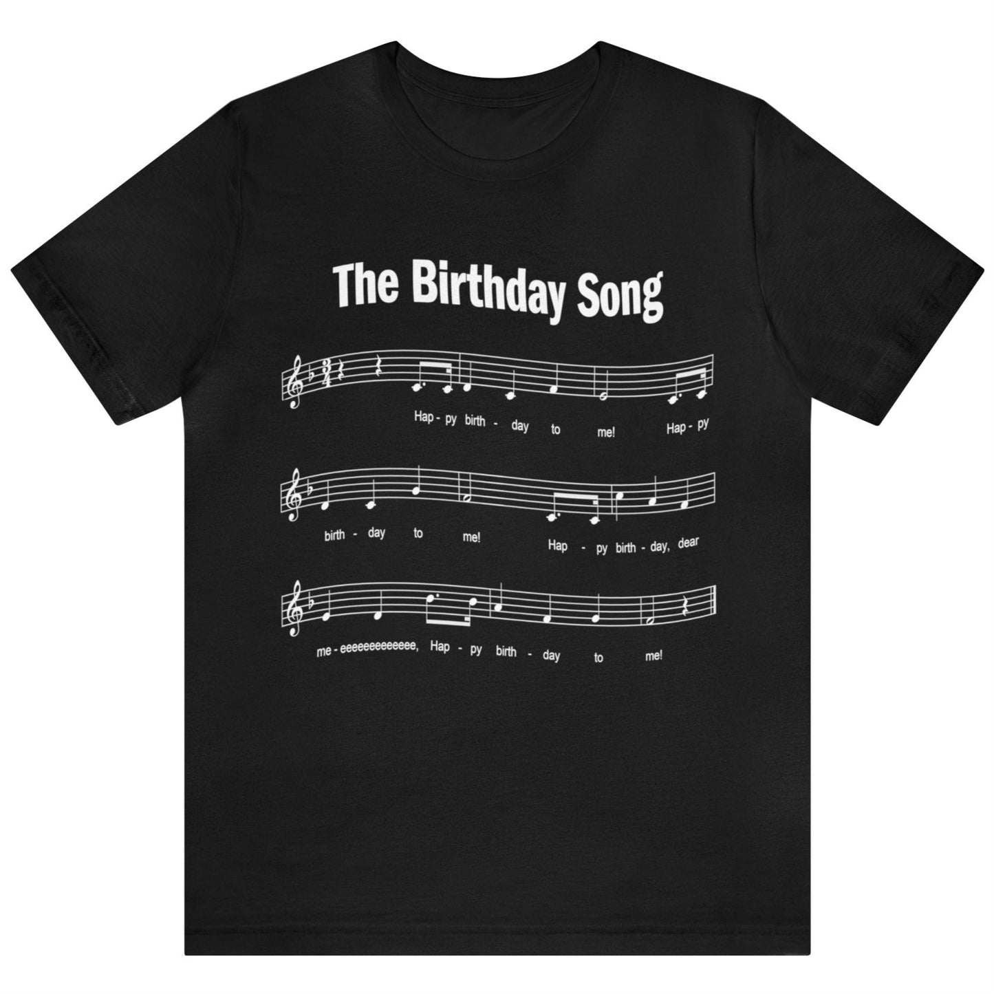 80th Birthday Gift T-shirt, Birthday Song EIGHT OH! 2-sided, Unisex Bella+Canvas 3001 T-shirt, Dark Colors, Funny Shirt for Surprise Parties