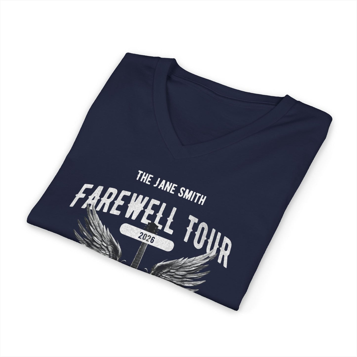 V-Neck Farewell Tour Retirement T-Shirt, Personalized Rock Fan Retiree Gift, Funny Short Sleeve Tee AnywherePOD
