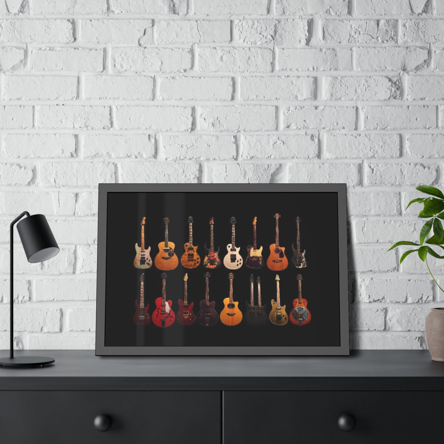 Personalized Guitar Collection Custom Framed Posters, Premium Wall Art for Guitarists and Collectors