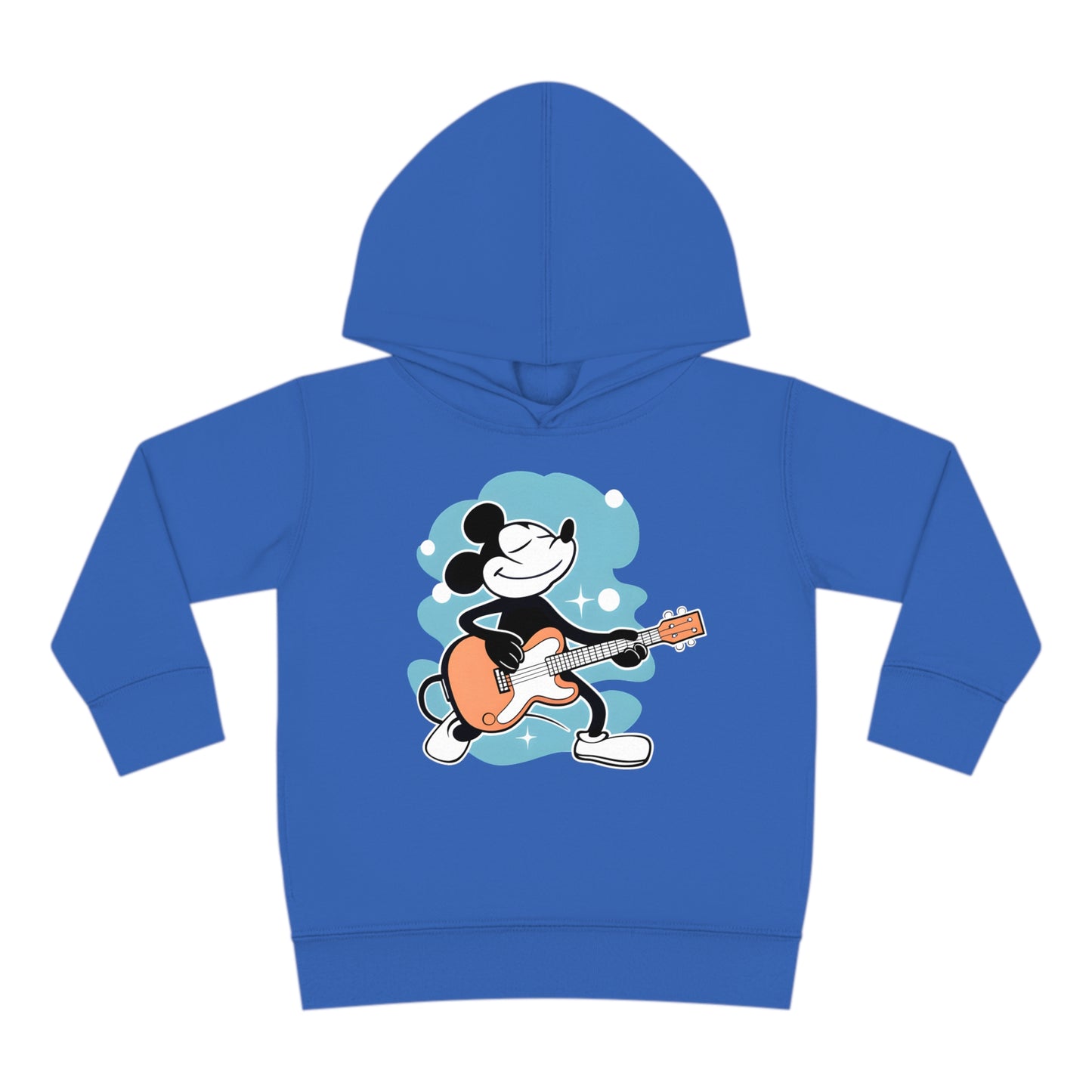Mouse Rocks Toddler Fleece Hoodie, Mickey Plays Guitar, Kids Pullover Hooded Sweatshirt