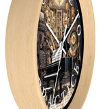 It's TIME to PRACTICE  10" Wall Clock, piano in a surrealistic fantasy music room, 2" black frame, plexiglass front