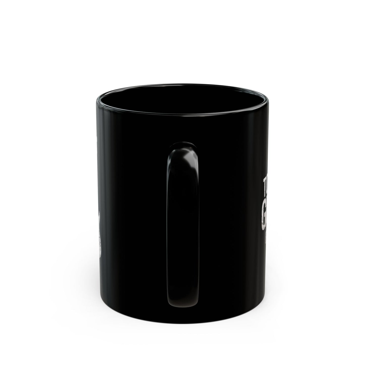 Too Many Guitars is not a Thing, Black Mug with Guitar Illustrations, Music Lover Gift, Funny Coffee Cup, Guitarist Present, Unique