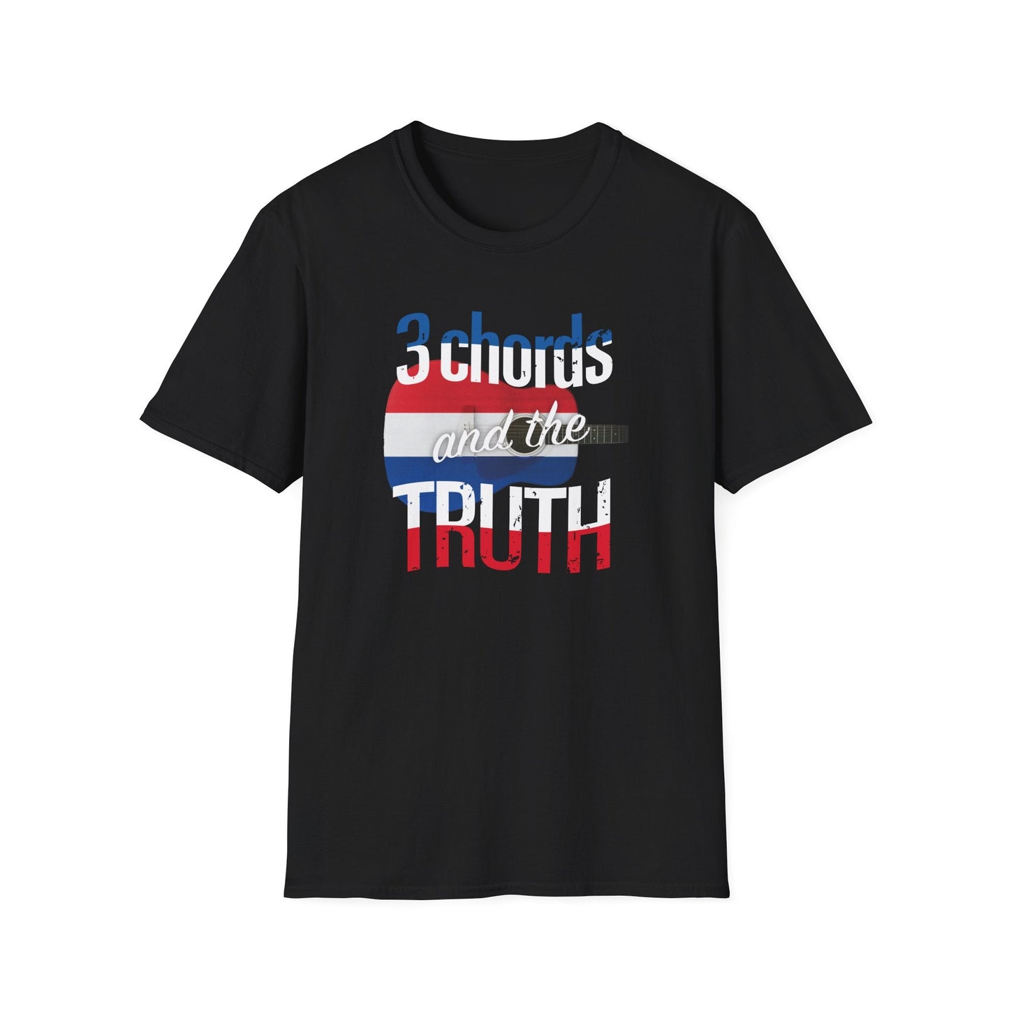 3 Chords and the TRUTH  Recycled Organic Bella+Canvas 3001 American Country Music-themed unisex T-Shirt, dark colors, heather & solid fabric Printify