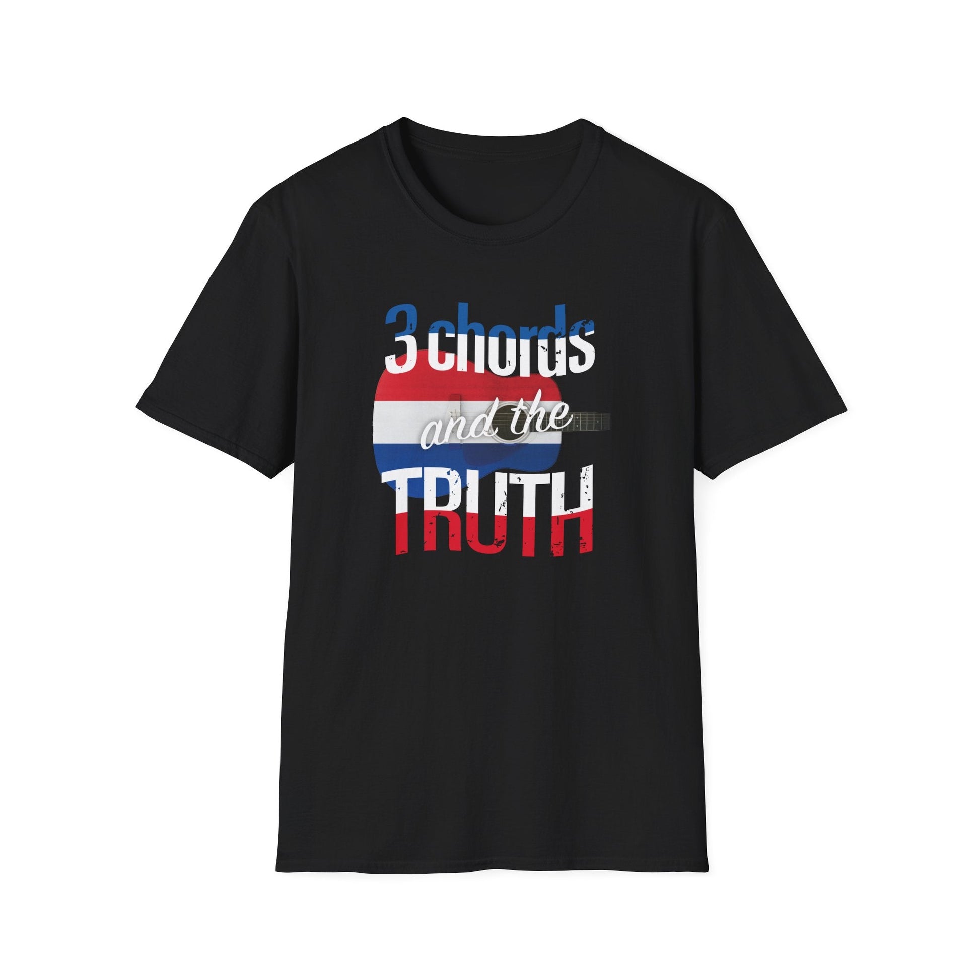 3 Chords and the TRUTH  Recycled Organic Bella+Canvas 3001 American Country Music-themed unisex T-Shirt, dark colors, heather & solid fabric Printify