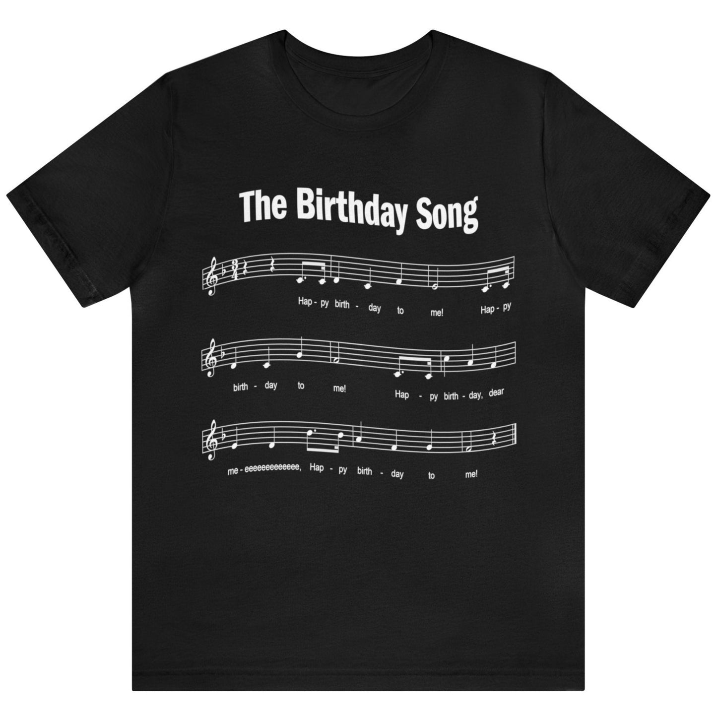 50th Birthday Gift T-shirt, Birthday Song FIVE OH!, 2-sided, Unisex Bella+Canvas 3001 T-shirt, Dark Colors, Funny Shirt for Surprise Parties
