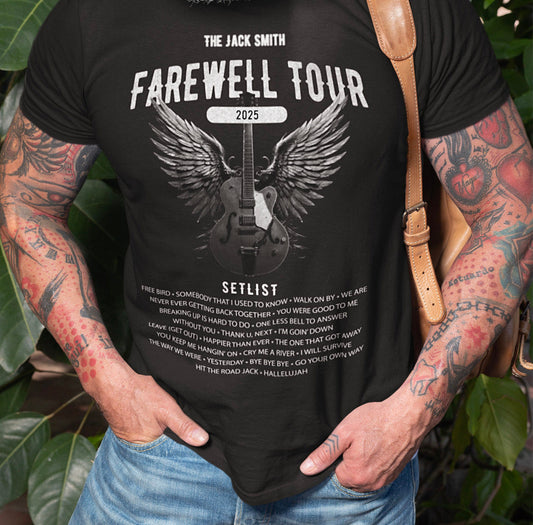 Personalized Retirement FAREWELL TOUR T-shirt, Funny Music-themed Retirement Gift AnywherePOD