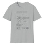 Music Patent Retro Blueprint Stratocaster Tremolo, Softstyle T-Shirt, Unisex, 5 colors, Gift for Guitar players, Fender 1956