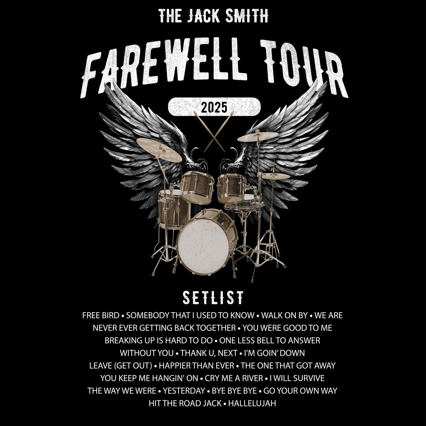 Personalized Retirement FAREWELL TOUR T-Shirt, Drummer-themed, Music Fan Gift, Funny Custom Shirt for Retiree AnywherePOD