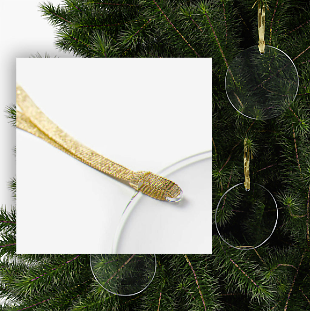 Personalized Guitar Christmas Ornament: Clear Acrylic Snowflake, Musician Stocking Stuffer Gift