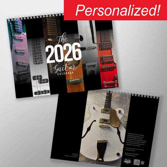 Guitar Wall Calendar Personalized