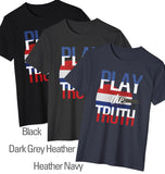 PLAY the TRUTH  Recycled Organic Bella+Canvas 3001 Guitar Country and Blues Music-themed unisex Tee