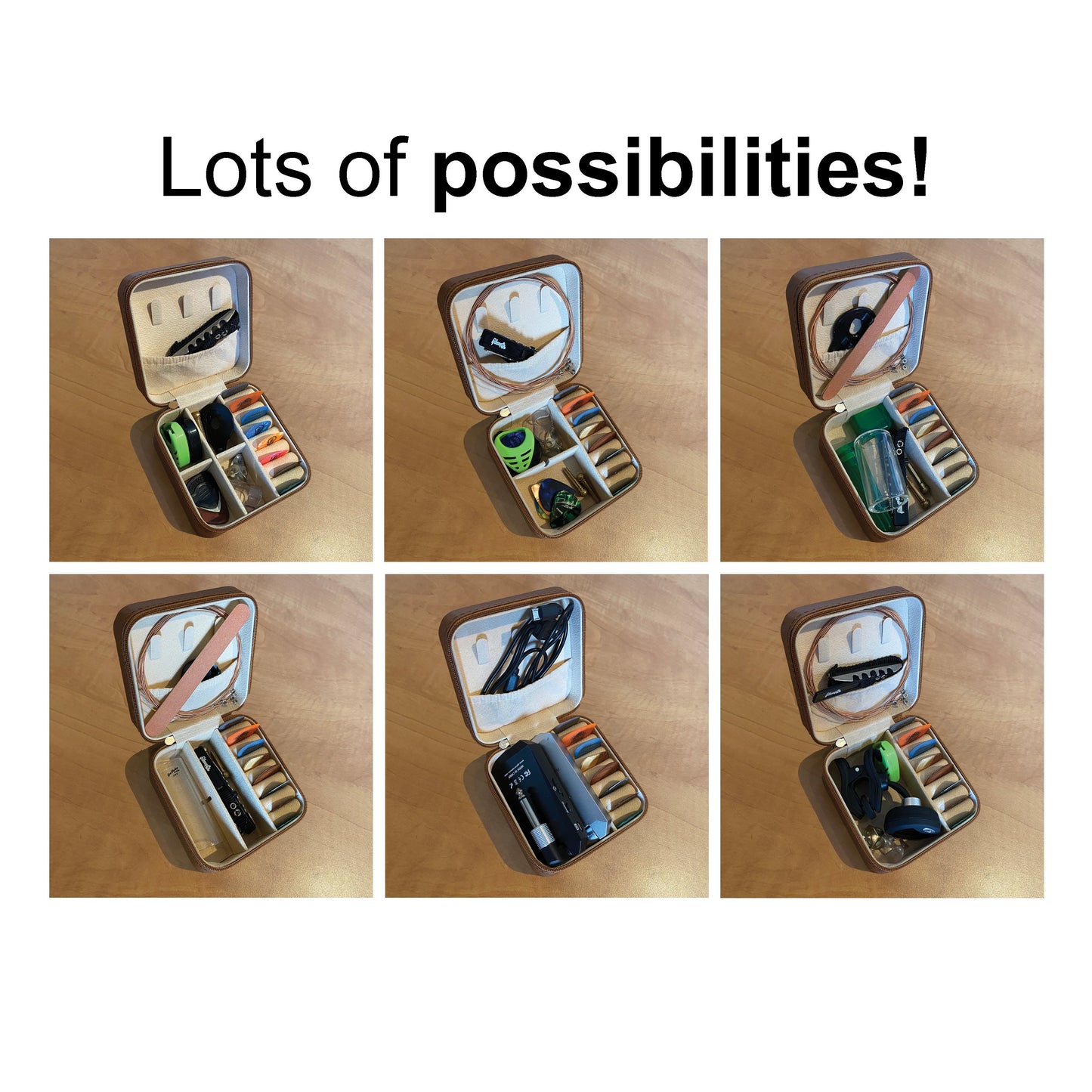 Personalized Compact Guitar Accessory Case for Picks & Paraphernalia, Gift for Guitar Players AnywherePOD