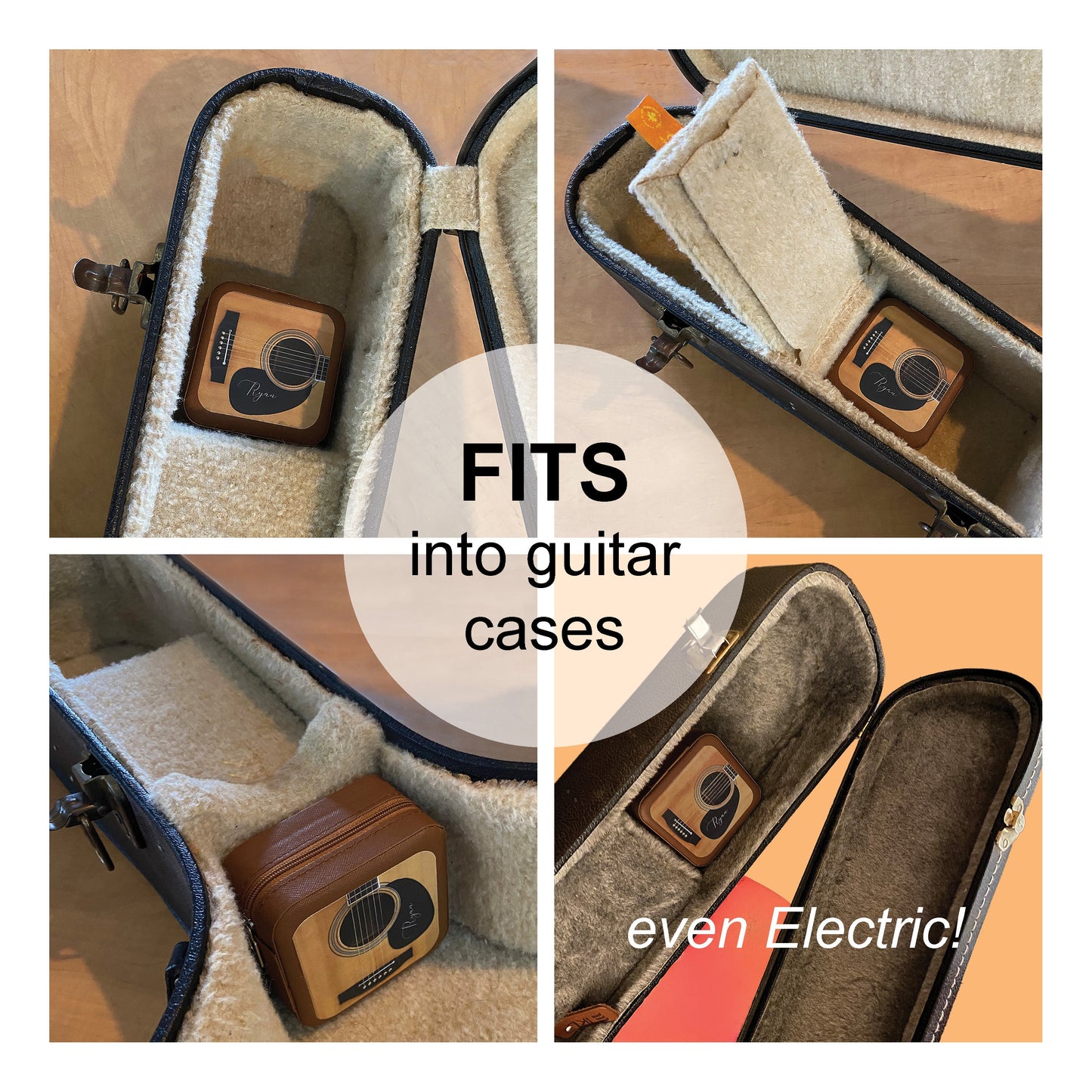 Personalized Compact Guitar Accessory Case for Picks & Paraphernalia, Gift for Guitar Players AnywherePOD