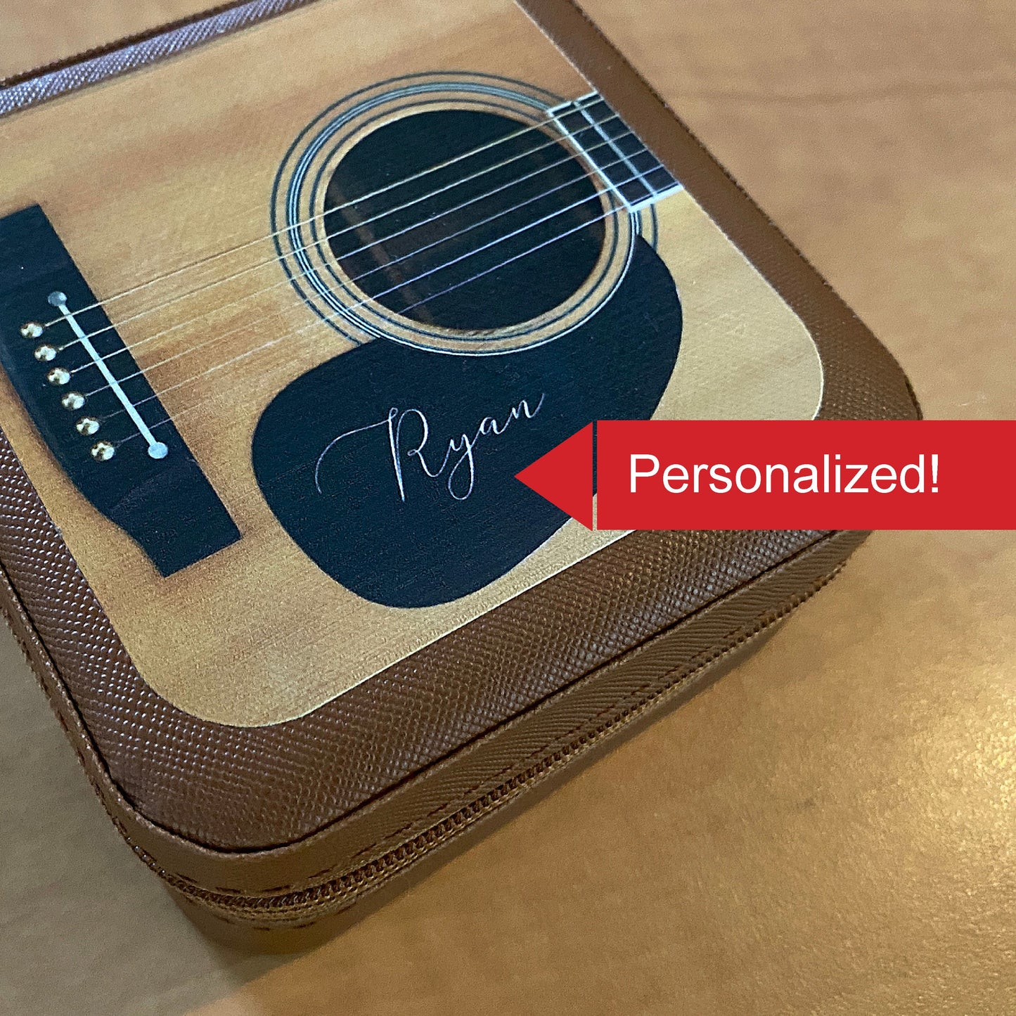 Personalized Compact Guitar Accessory Case for Picks & Paraphernalia, Gift for Guitar Players AnywherePOD