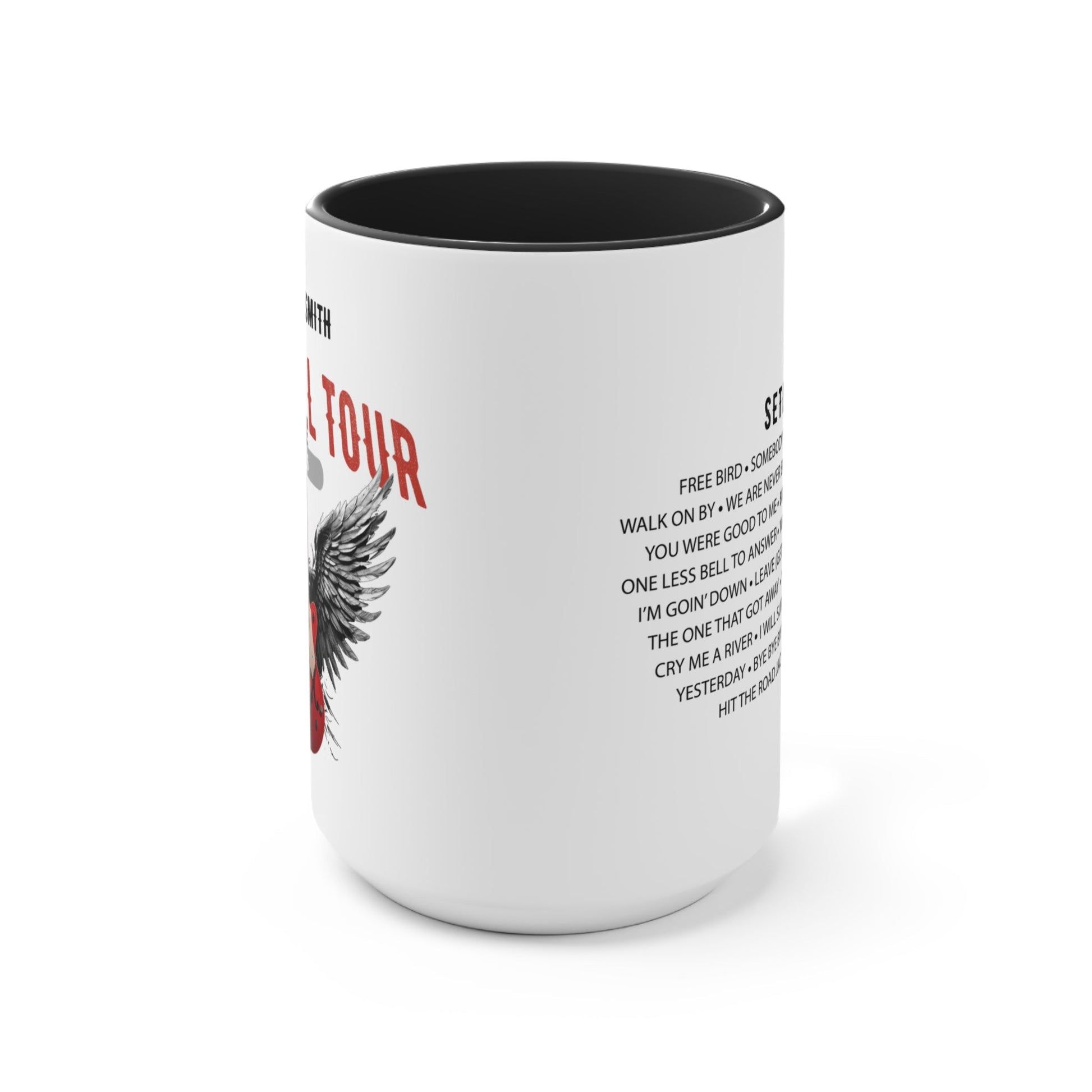 Personalized Retirement Farewell Tour Accent Mug, Gift for retiring Rock Fan Co-worker, friend or Family Member AnywherePOD