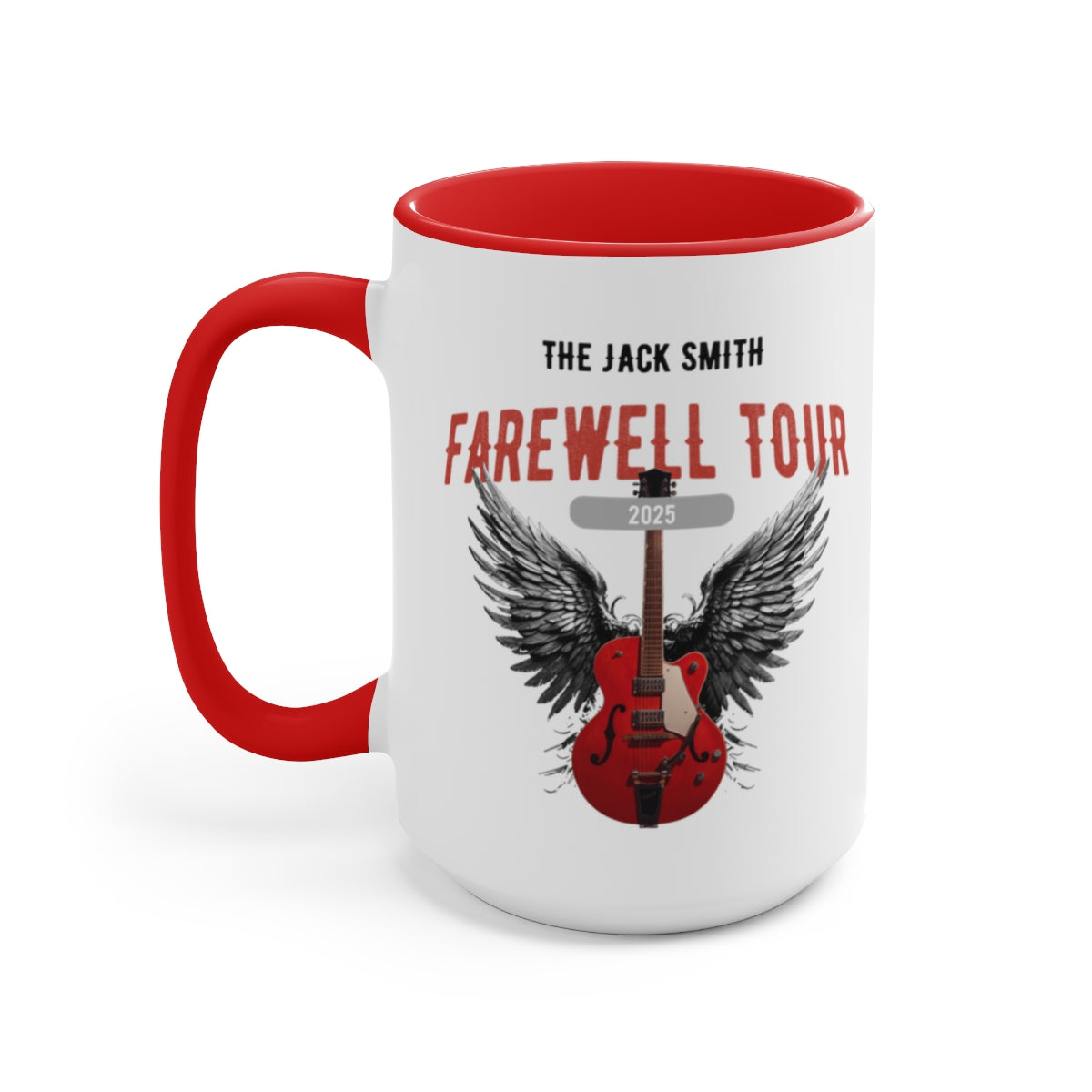 Personalized Retirement Farewell Tour Accent Mug, Gift for retiring Rock Fan Co-worker, friend or Family Member