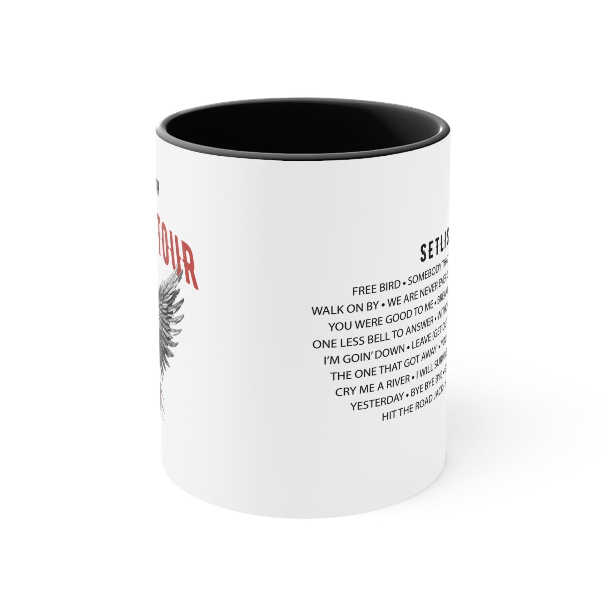 Personalized Retirement Farewell Tour Accent Mug, Gift for retiring Rock Fan Co-worker, friend or Family Member AnywherePOD