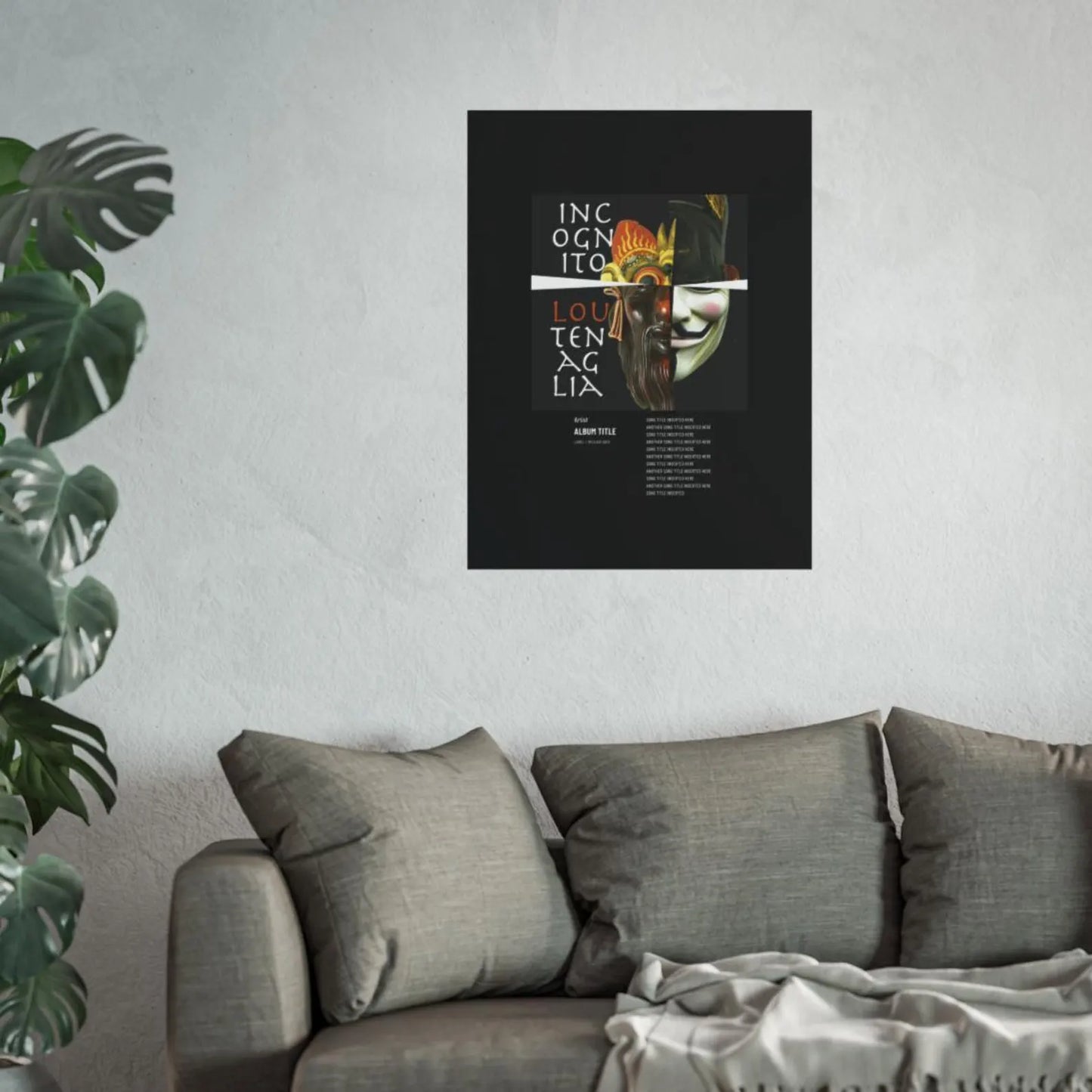Custom Favorite Album Cover Poster, Music Fan Gift, Personalized Fine Art, Quality Printed Frameable Wall Art Decor for Vinyl Record Collector