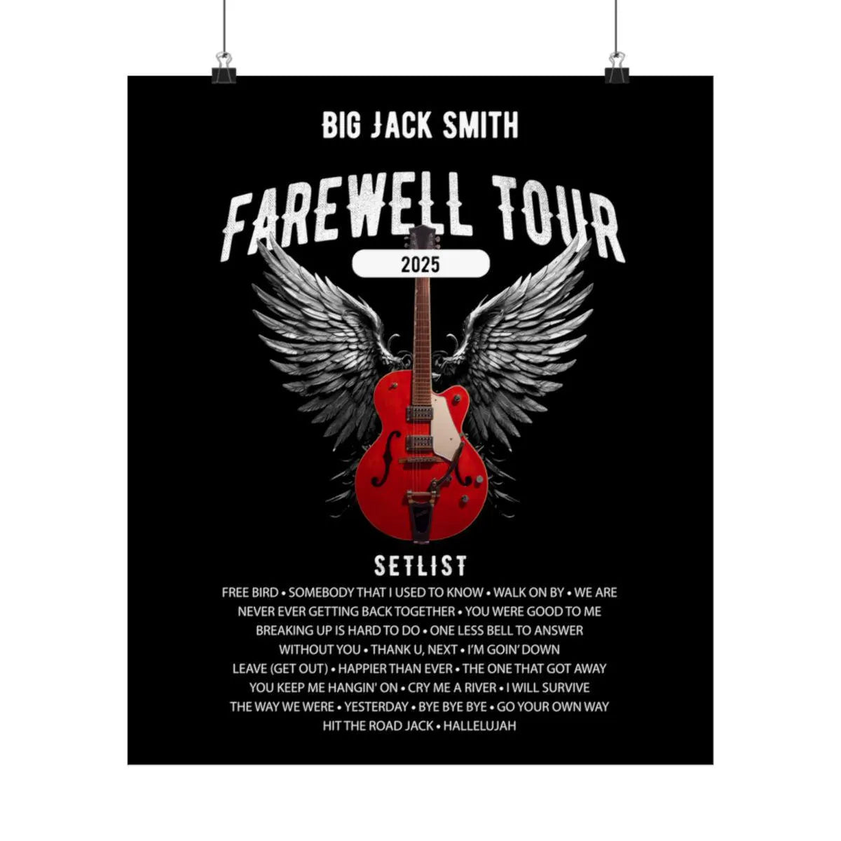 Personalized Retirement FAREWELL TOUR Poster, Funny Music-themed Retirement Gift, Matte Vertical Posters AnywherePOD