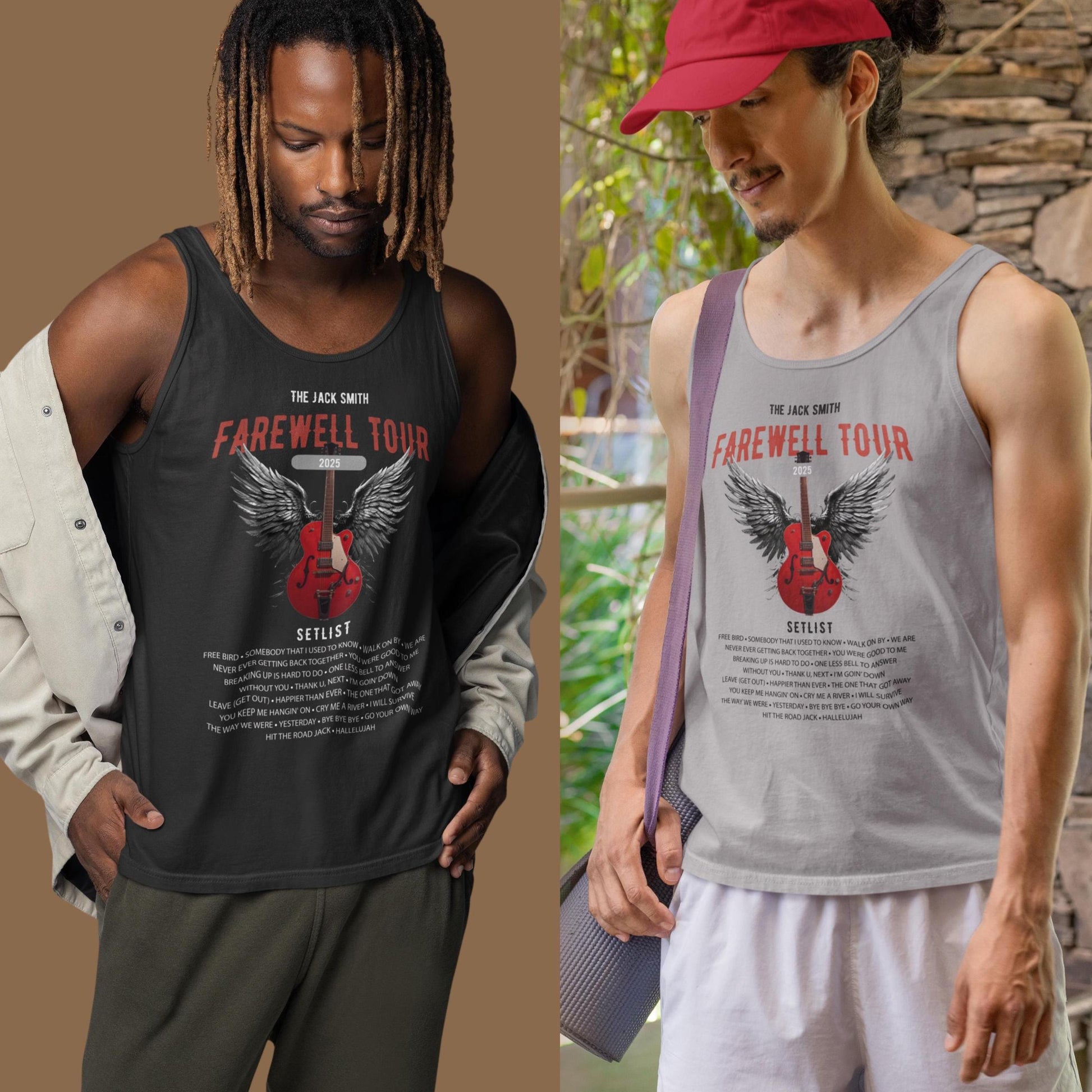 Retirement Farewell Tour Personalized Tank Top, Retiree Gift for Rock Fan Teachers, Coworkers, Spouses and Family Members AnywherePOD
