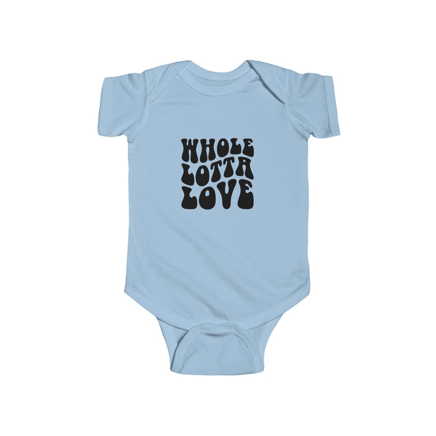 Whole Lotta Love Baby Bodysuit, New Mom Gift, Funny Infant Onesie, Retro Rock Baby Shower Present AnywherePOD