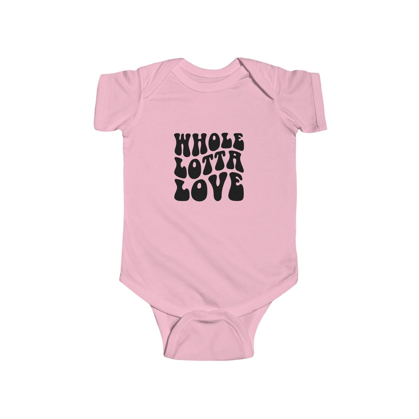Whole Lotta Love Baby Bodysuit, New Mom Gift, Funny Infant Onesie, Retro Rock Baby Shower Present AnywherePOD