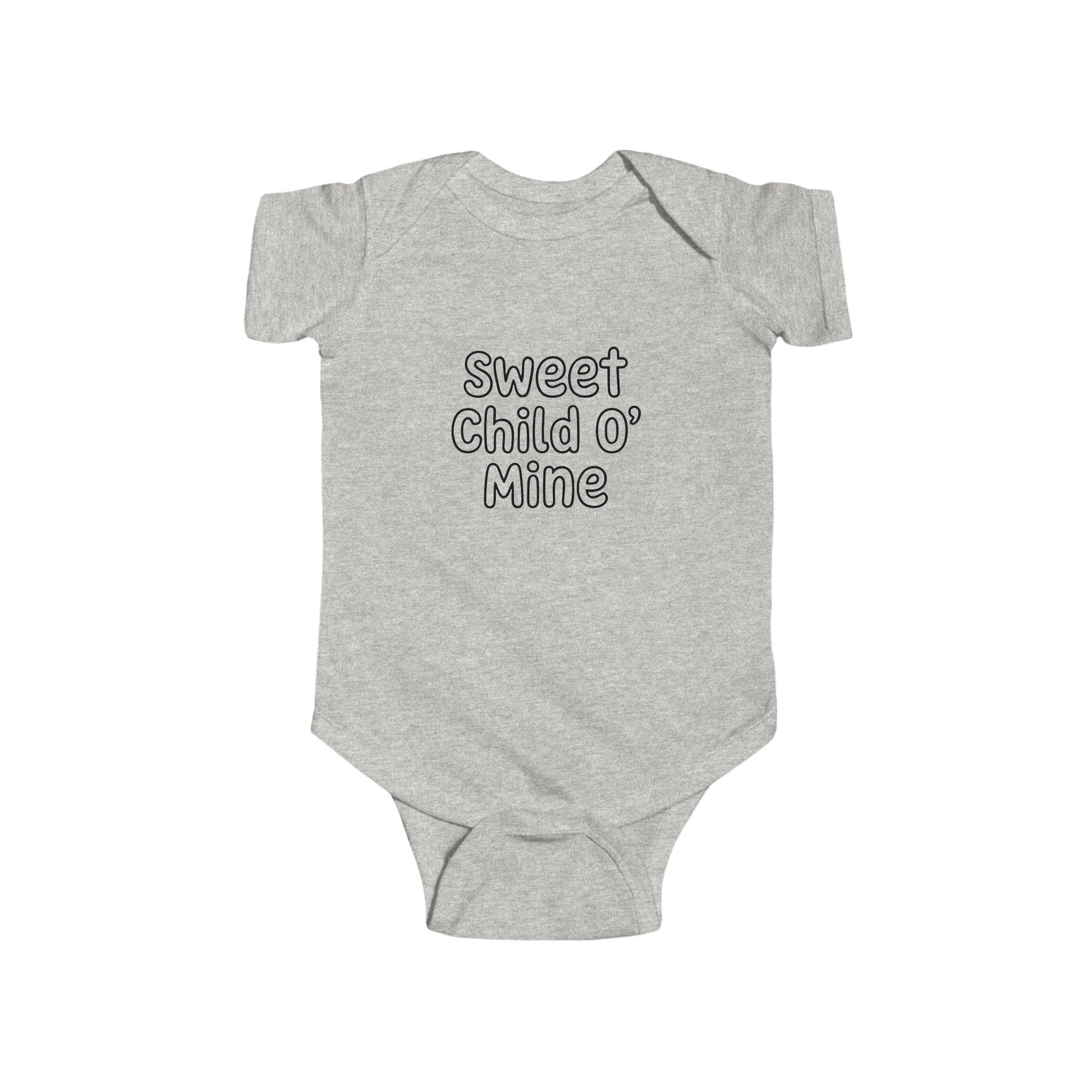 Sweet Child O' Mine Baby Bodysuit, New Mom Gift, Funny Infant Onesie, Retro Rock Baby Shower Present AnywherePOD