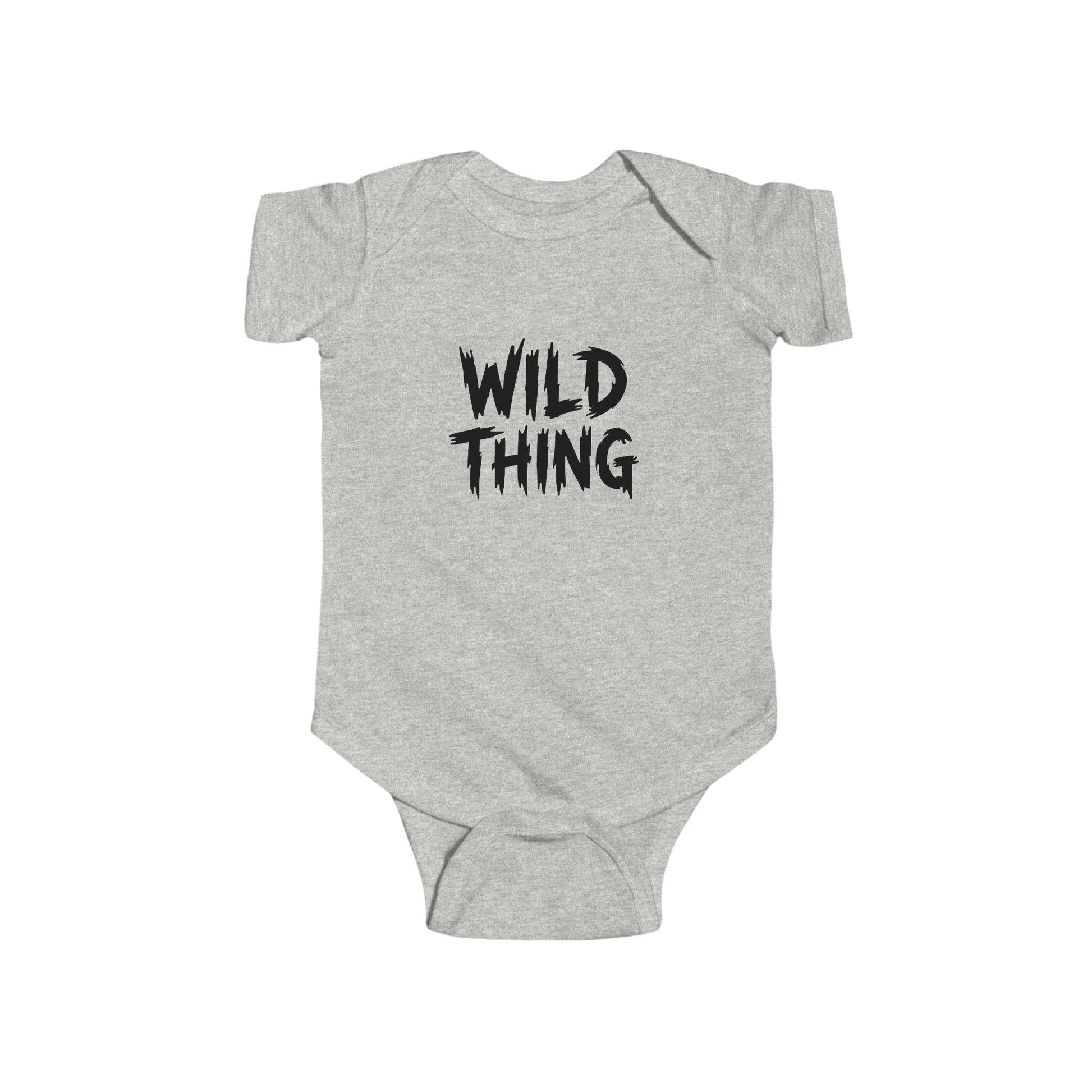 Wild Thing Baby Bodysuit, New Mom Gift, Funny Infant Onesie, Retro Rock Baby Shower Present AnywherePOD