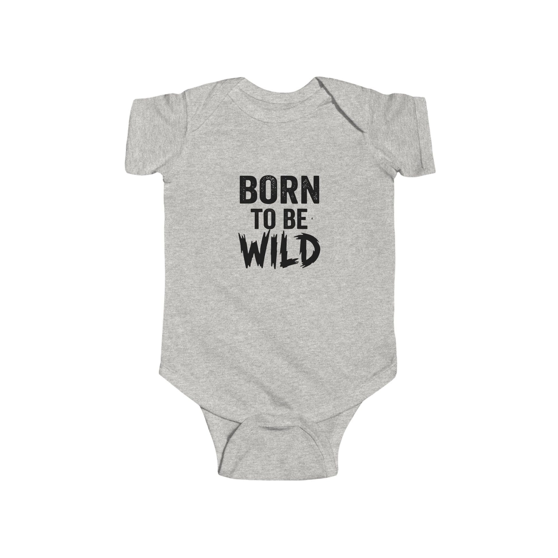 Born to be Wild Baby Bodysuit, New Mom Gift, Funny Infant Onesie, Retro Rock Baby Shower Present AnywherePOD