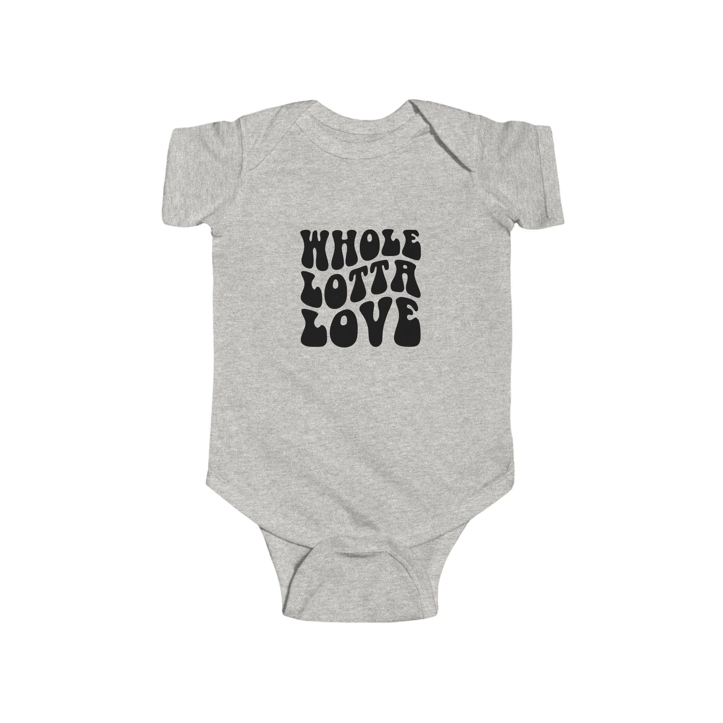 Whole Lotta Love Baby Bodysuit, New Mom Gift, Funny Infant Onesie, Retro Rock Baby Shower Present AnywherePOD