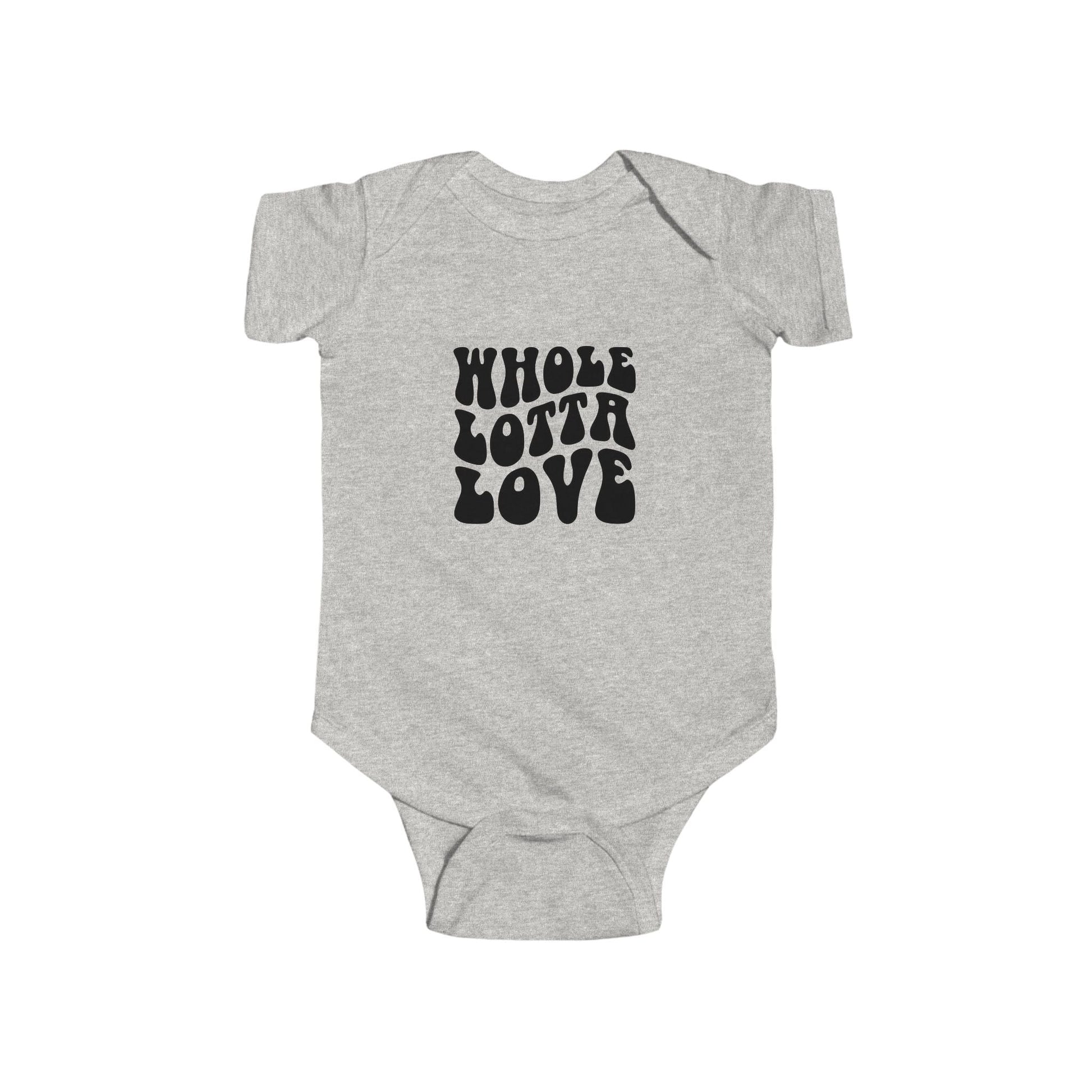 Whole Lotta Love Baby Bodysuit, New Mom Gift, Funny Infant Onesie, Retro Rock Baby Shower Present AnywherePOD