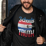 3 Chords and the TRUTH Organic Bella+Canvas 3001 American Country Music-themed dark color unisex Tee