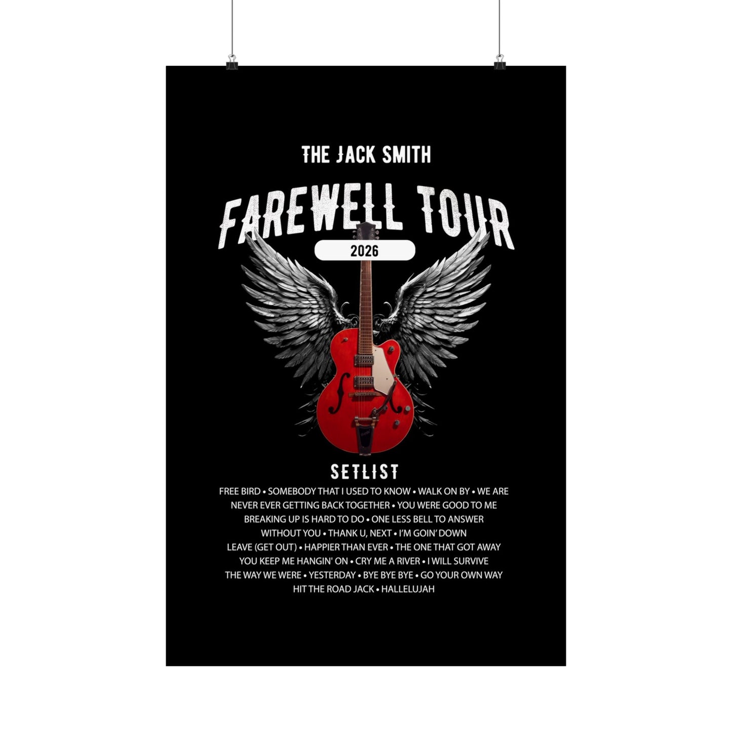 Personalized Retirement FAREWELL TOUR Poster, Funny Music-themed Retirement Gift, Matte Vertical Posters AnywherePOD