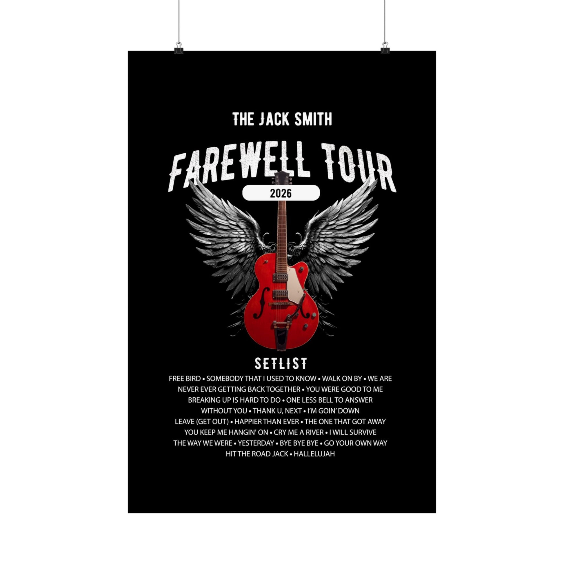 Personalized Retirement FAREWELL TOUR Poster, Funny Music-themed Retirement Gift, Matte Vertical Posters AnywherePOD