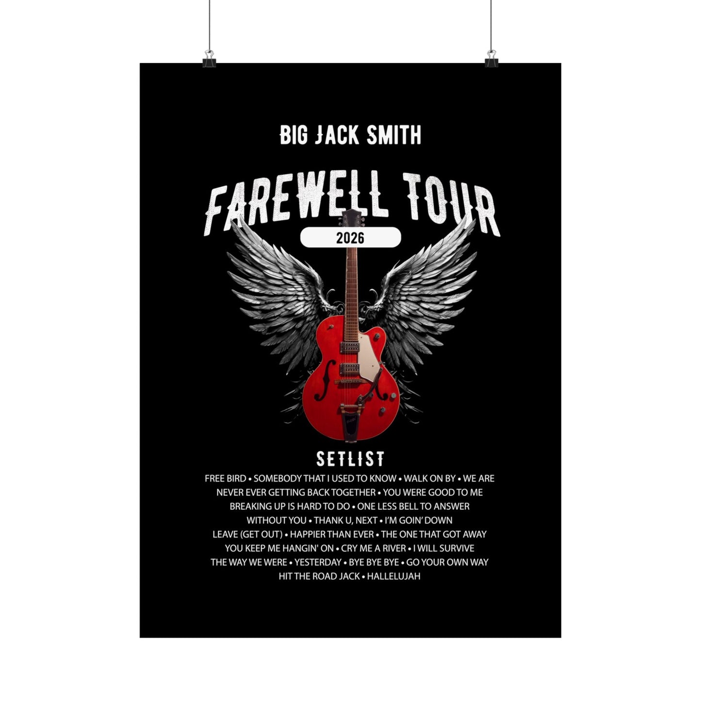 Personalized Retirement FAREWELL TOUR Poster, Funny Music-themed Retirement Gift, Matte Vertical Posters AnywherePOD
