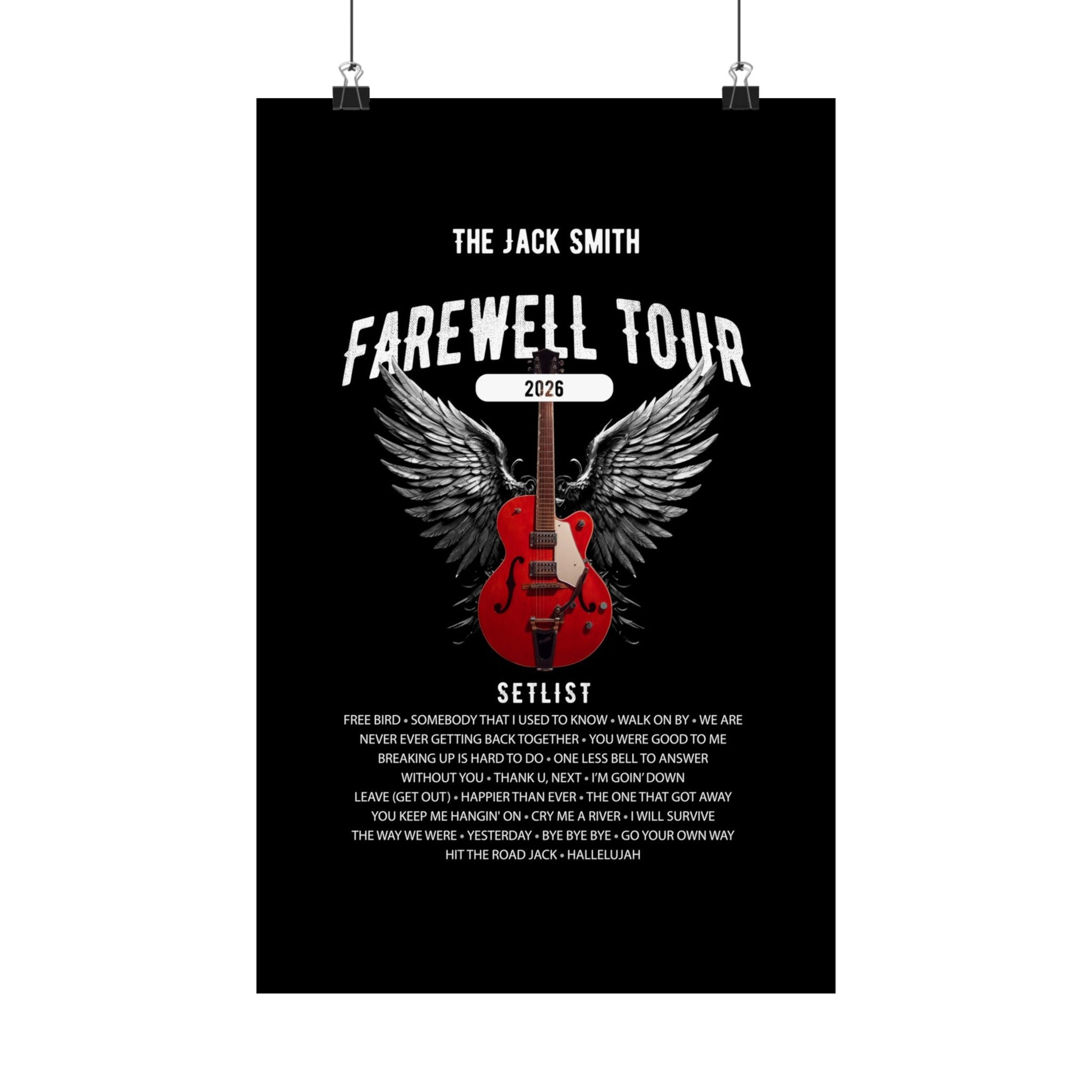 Personalized Retirement FAREWELL TOUR Poster, Funny Music-themed Retirement Gift, Matte Vertical Posters AnywherePOD