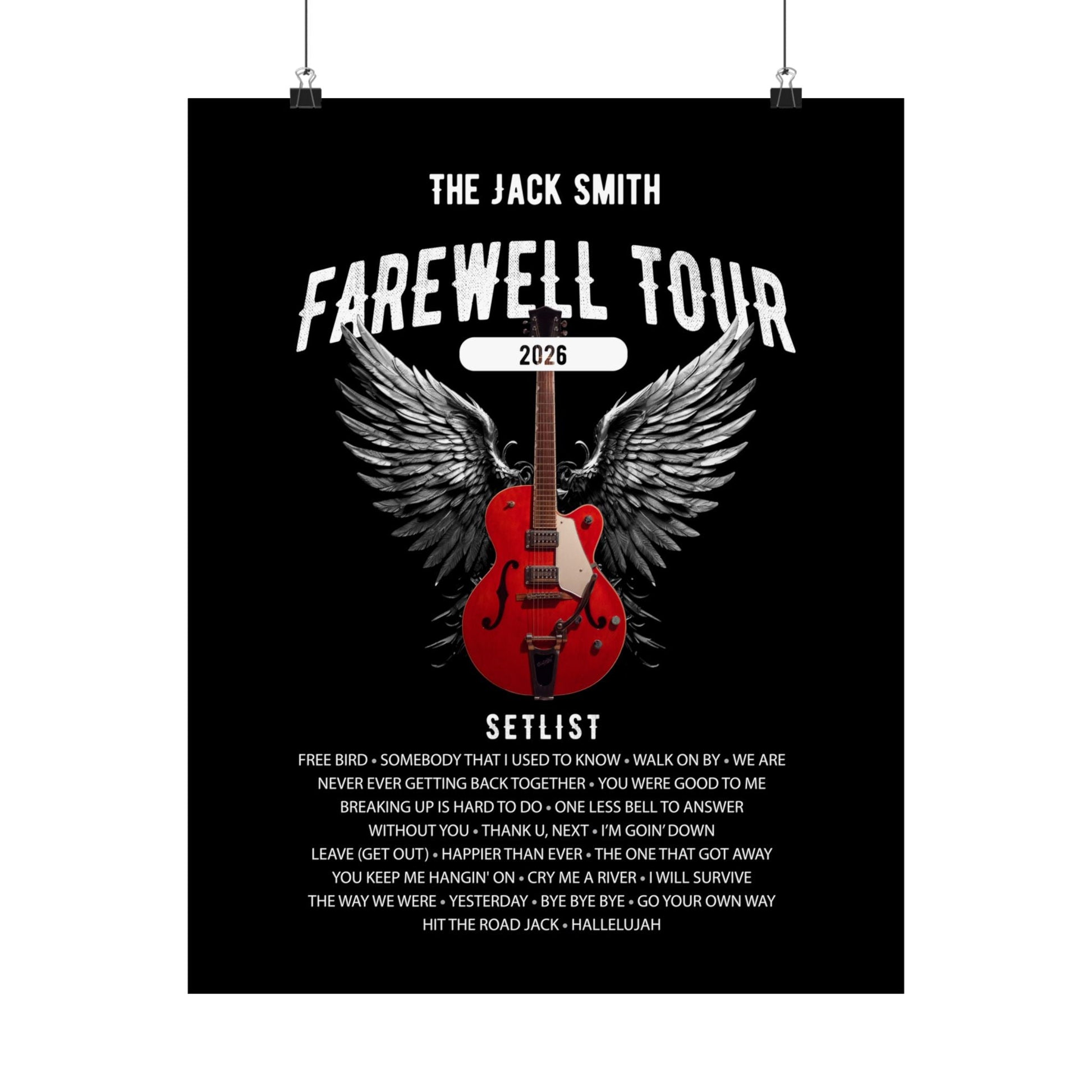 Personalized Retirement FAREWELL TOUR Poster, Funny Music-themed Retirement Gift, Matte Vertical Posters AnywherePOD