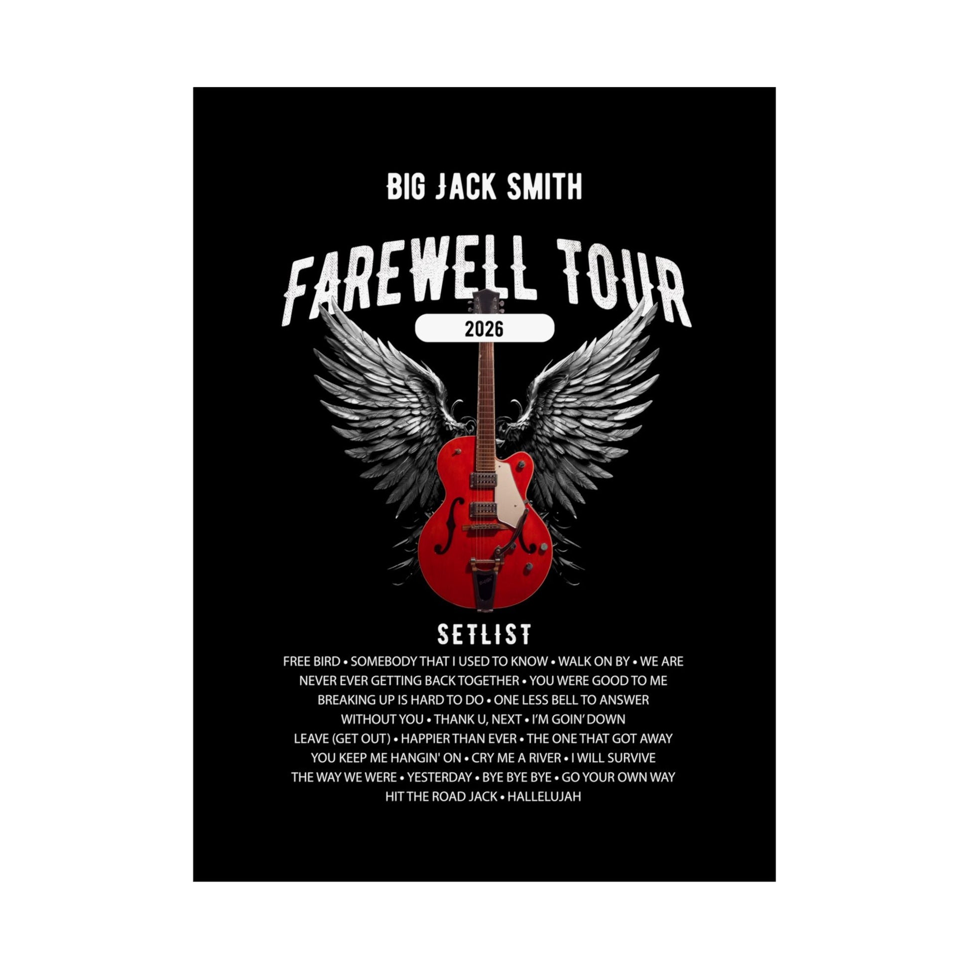 Personalized Retirement FAREWELL TOUR Poster, Funny Music-themed Retirement Gift, Matte Vertical Posters AnywherePOD